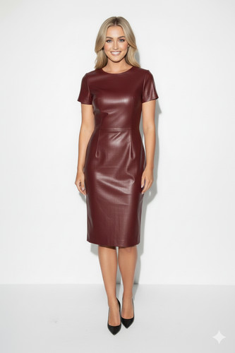 Damen kleid leder stilvolle - damen,