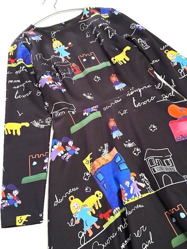 Damen kleid schwarz comicdruck - schwarz,