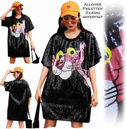 Neu pailletten long shirt - neu, 38